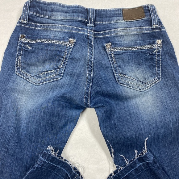 Women’s BKE Stella brand Jeans denim undone hem stretch skinny size 24 - Picture 2 of 7